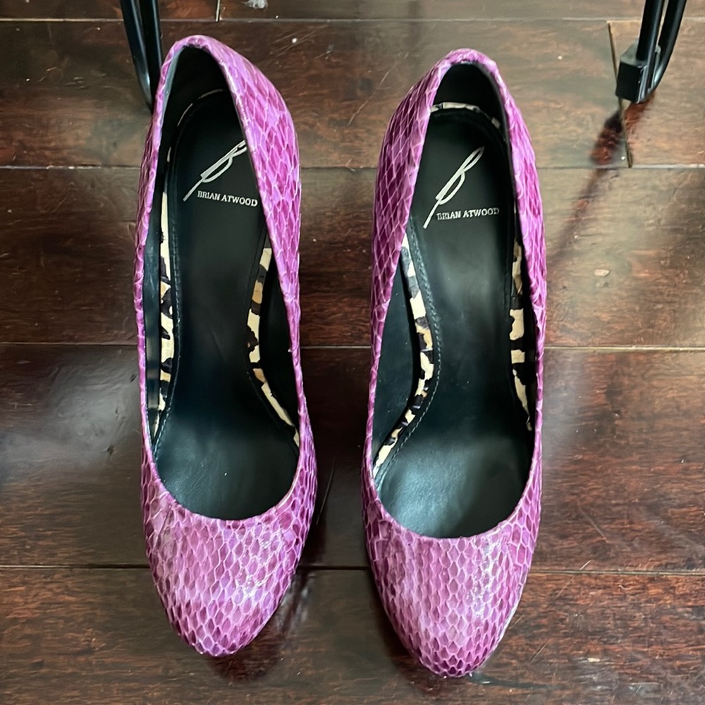 Brian Atwood Snakeskin Multicolor Pumps